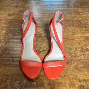 Aldo size 6 orange heels in great condition!
